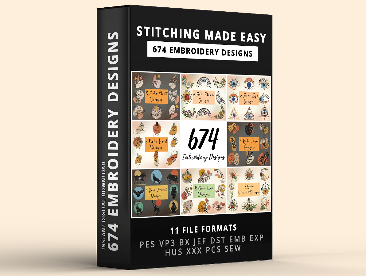 674 Embroidery Design Bundle